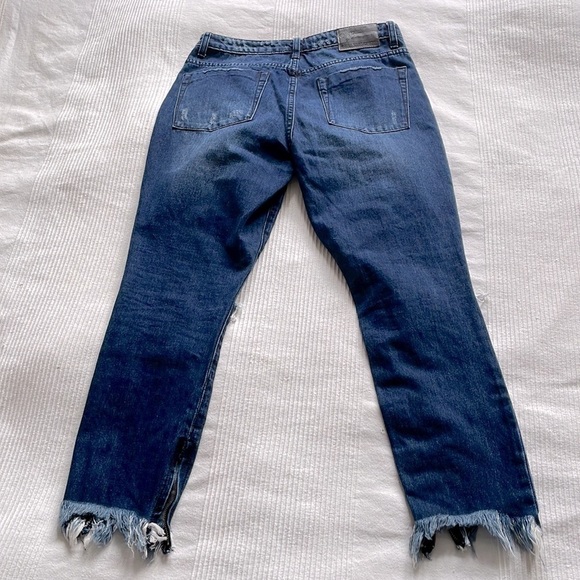 One Teaspoon High Waist Freebirds Dark Blue Wash Jeans Size 29 - Picture 2 of 8